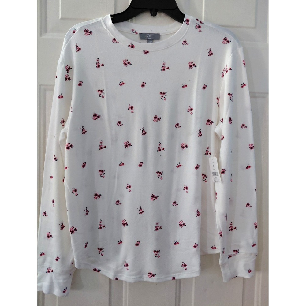 Loft Women's Sleepwear White with Flowers Small
